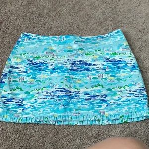 Lilly Pulitzer Skirt in Fun Beach Scene Pattern